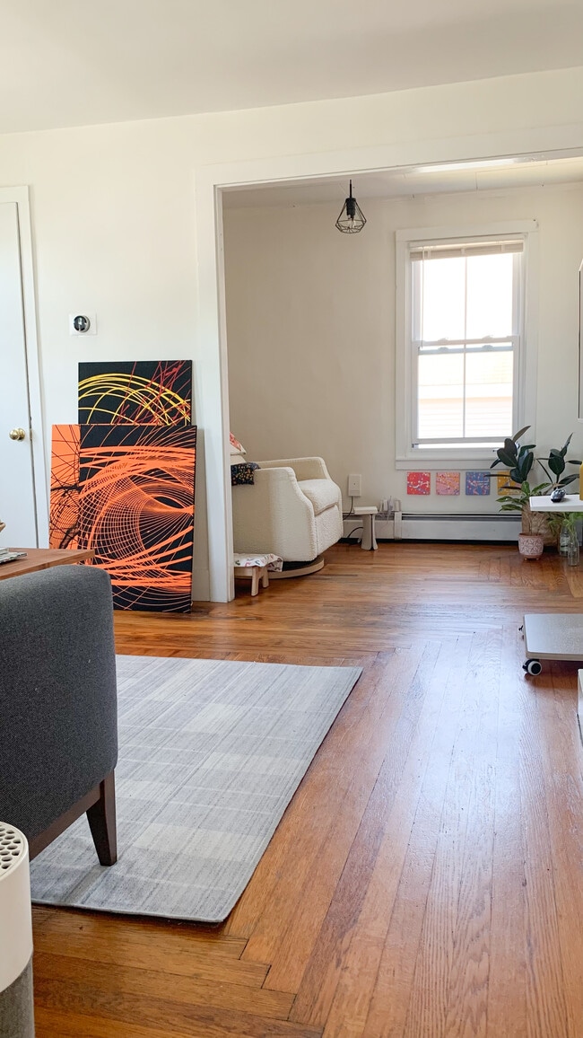 Living room looking into reading or office nook - 27 Summer St
