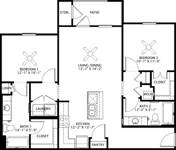 Plano de planta - Pioneer Crossing Diboll