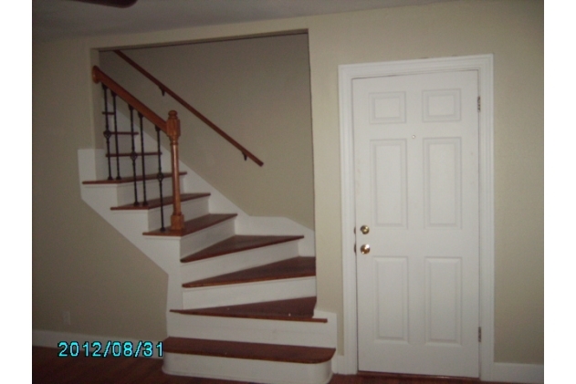 unit B duplex stairs - 3435 Rosedale St