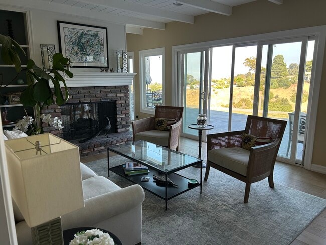Living room with gas fireplace - 27078 Sunnyridge Rd