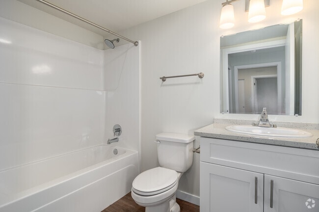 2BR, 2BA - 955SF - Primary Bathroom - Northwood Apartments