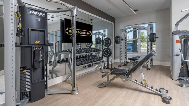 Elevate your lifestyle at Eastborough Apartments, where our state-of-the-art fitness center offers everything you need for a workout. Join a community that prioritizes wellness and convenience. Schedule your tour today! - Eastborough Apartments