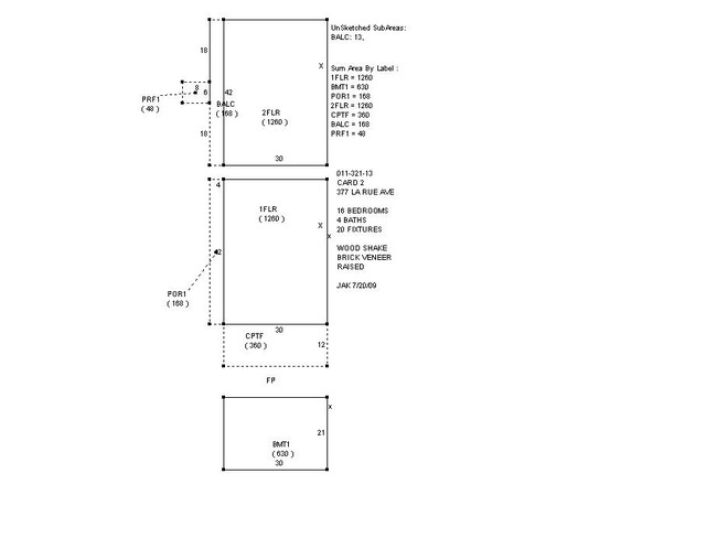 Plano de planta - 377 La Rue Ave