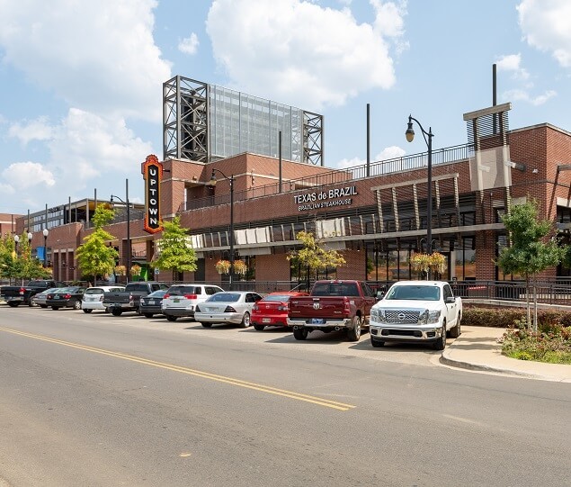 Shops and restaurants along Richard Arrington Jr. Boulevard