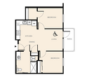 2 Bed 1 Bath (B19A)