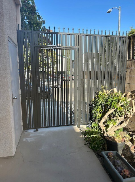 Newly Installed Security Gate from Inside - 1431 S Bedford St