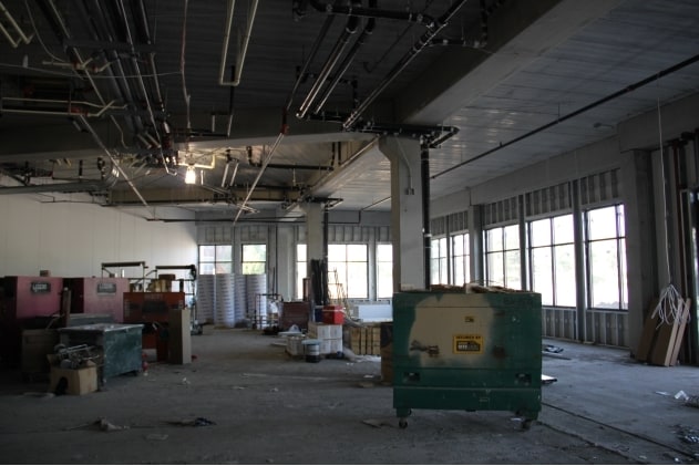 View of inside the current shell - TowerLight on Wooddale Avenue