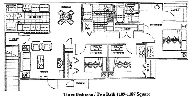 3BR/2BA - Valley Creek Apartments