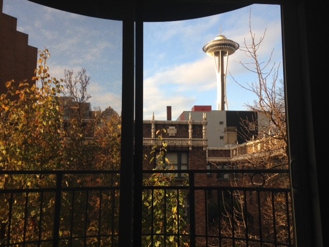 View from living room sofa - 425 Vine St
