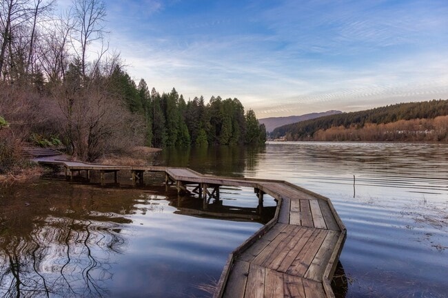 Curved walking path on the Shoreline Trail