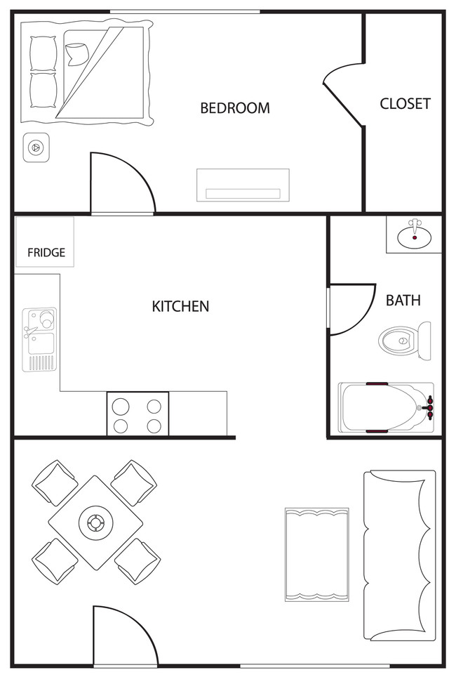 1HAB/1BA - Eastgate Apartments