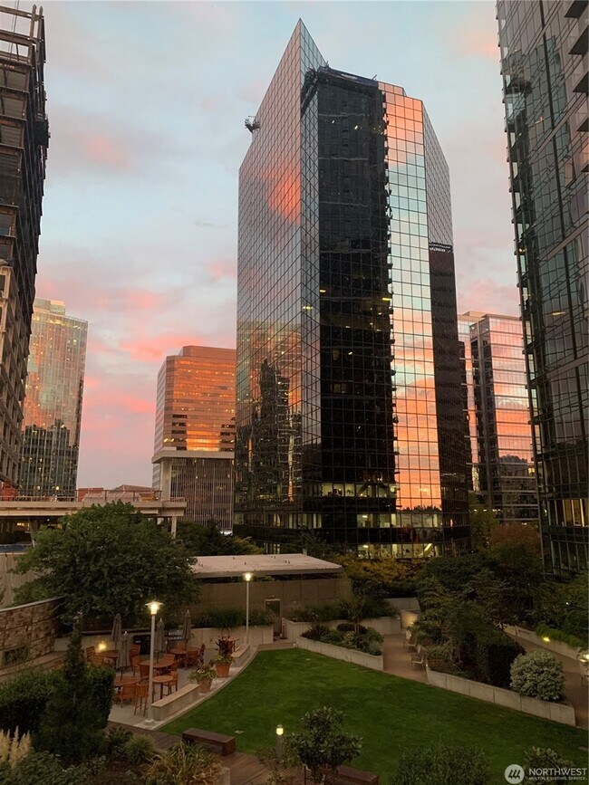 Beautiful reflection of sunset - 500 106th Ave NE