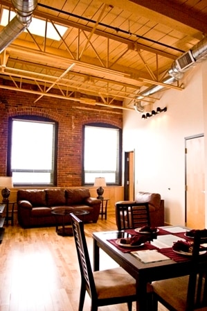 High ceilings & windows in main area - 7 Emerald St