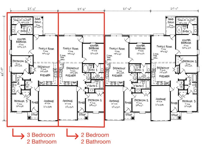 Floor Plan - Legacy Park Townhomes