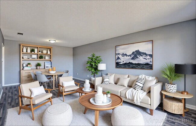 Sala de estar decorada con IA - 11315 Ethan Allen Dr