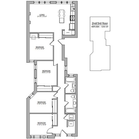 Plano de planta - 1323 E. 57th St