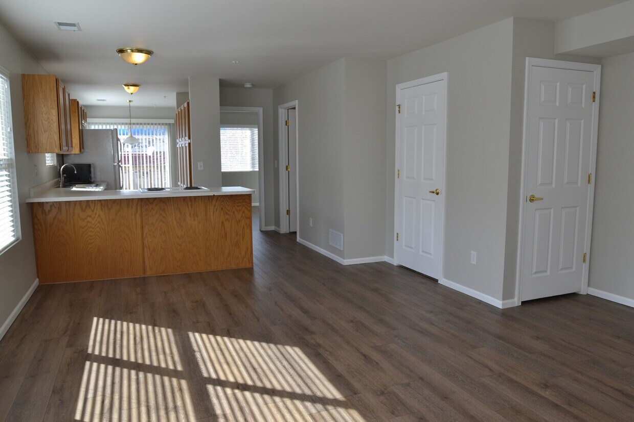 Kitchen from stairs - 121 E Swallow Rd