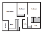 2 Bedroom -2 Bathroom Corner Unit