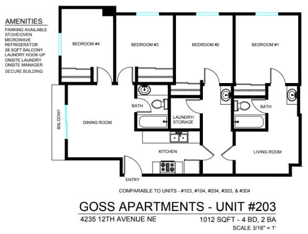 Floorplan - Goss Apartments