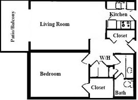 1BR/1BA - Lakeside Estate Apartments