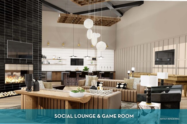 Social Lounge & Game Room - Flatiron Flats Apartment Homes