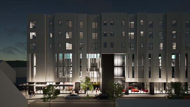 Representación exterior del edificio de la estación Alto - Alto Station