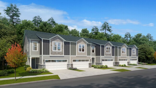 Choose from 3- and 4-bedroom townhomes, each featuring attached garages. - Amavi Brier Creek