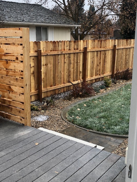 Privacy screened deck off great room. - 220 Howe Ct