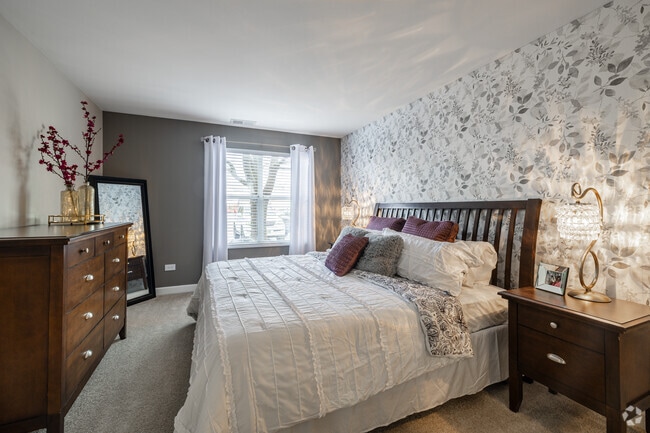 2BR, 2BA - 1,050SF - Bedroom - The Wheatlands Apartments