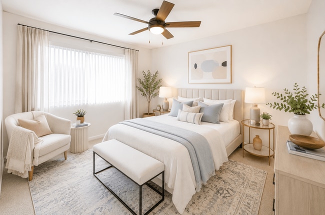 Some images have been virtually staged for illustrative purposes. Apartments are leased unfurnished. - Courtyard Apartments