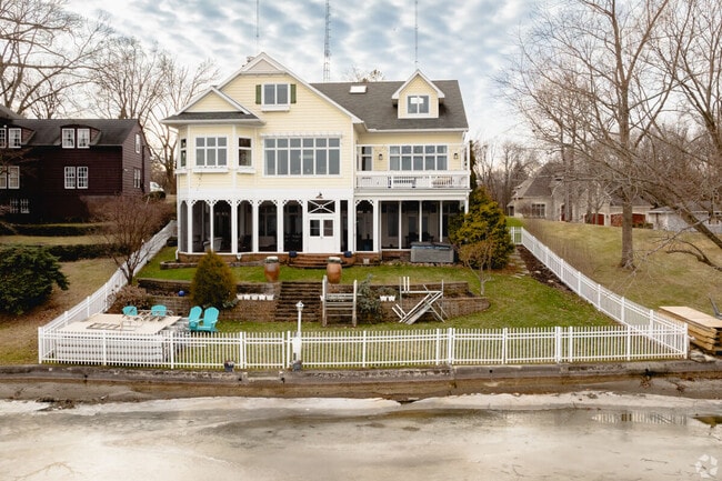 Property on any of Warsaw's lakes feature higher end homes like this lakehouse on Winona Lake.
