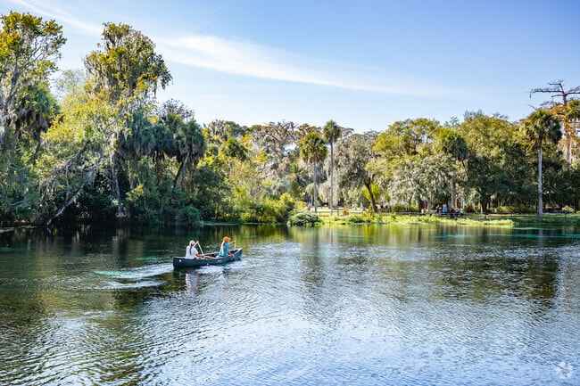 Canoeing is a very popular activity on the fresh water springs at Silver Springs State Park.