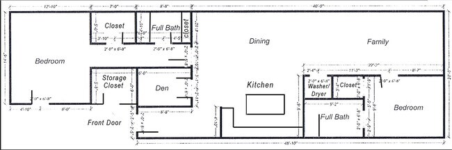 DETAILED FLOORPLAN - Massive 1650 sq feet - 100 W Market St