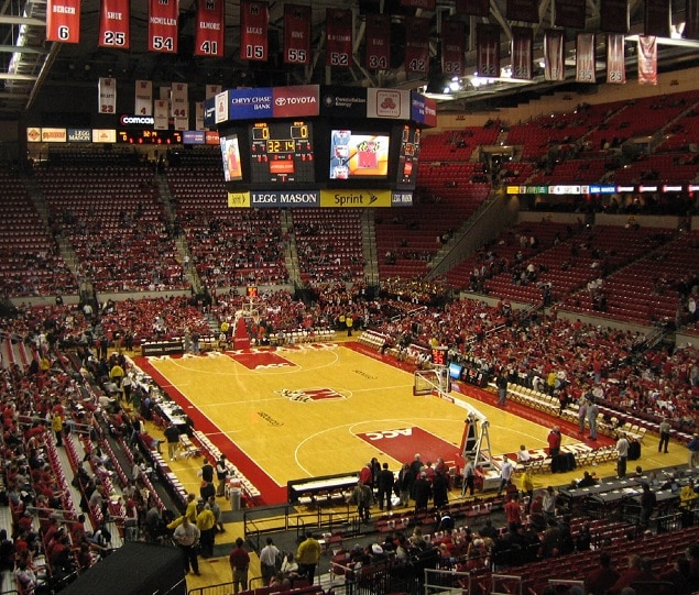 Xfinity Center, home to the Terrapins basketball teams