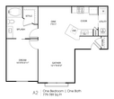 1 bedroom,  1 bathroom