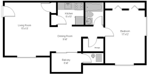 1HAB 1BA - The Flats (North)