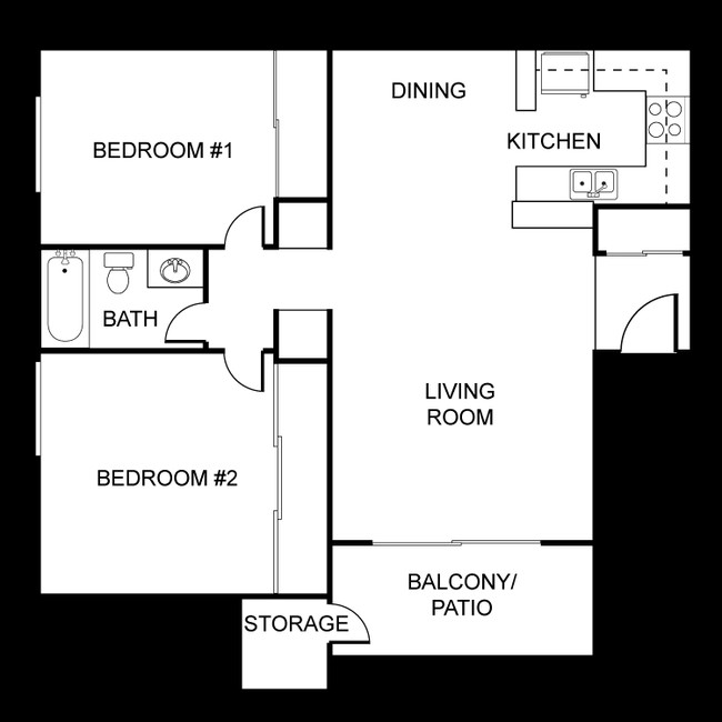 2HAB/1BA - Bonita Courts