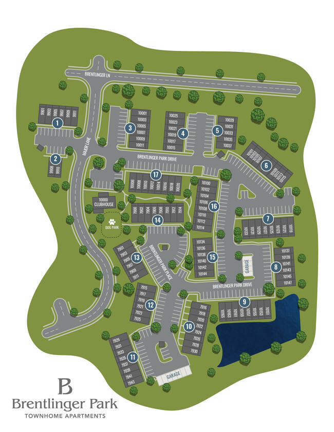 Mapa del sitio - Brentlinger Townhomes