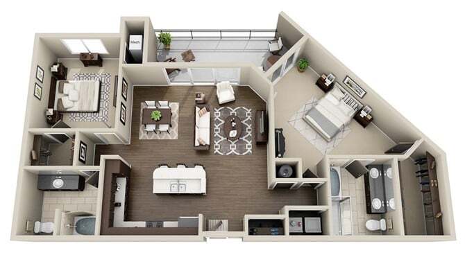 Four Seasons Apartments – 2 Bed 2 bath Split (FS 4)