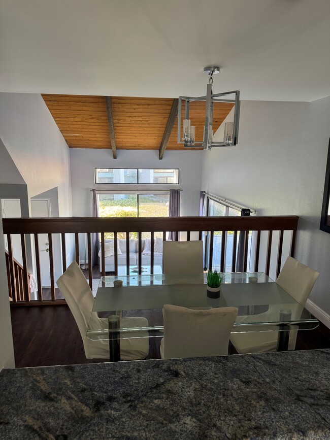 Dining Area Overlooking Bright, Vaulted Living Room - 3412 Via Alicante