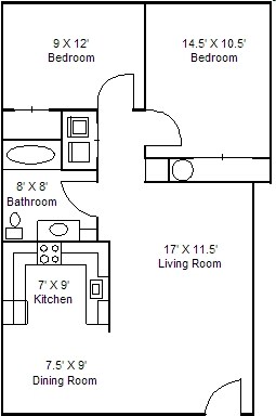 2HAB/1BA - Stonehedge Court