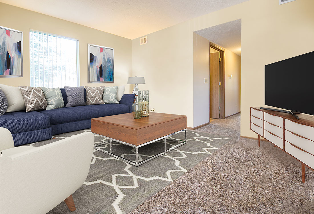 Living Room - Delaware Crossing Apartments & Townhomes