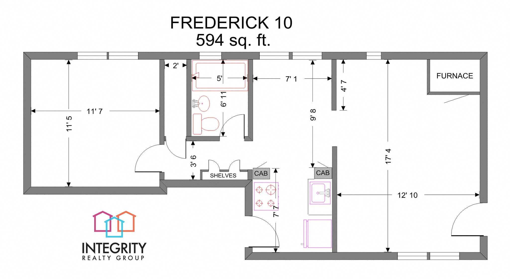 Integrity Cleveland Heights – Frederick, 1 Bedroom 1 Bath
