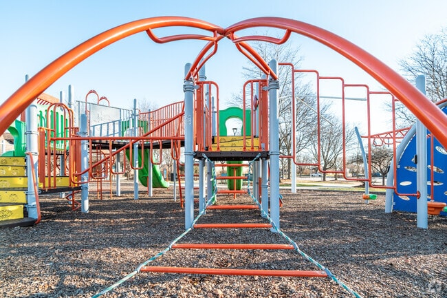 Children have a blast at the playground at Palatine's Community Park.