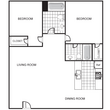 Two Bedroom, Two Bathroom, 1000 SQFT