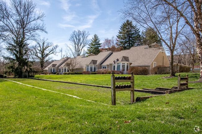 Outdoor gaming area - Evergreen Senior Community