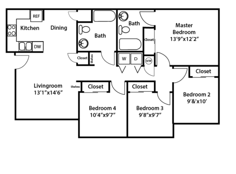 4HAB/2BA - Highland Palms Apartments