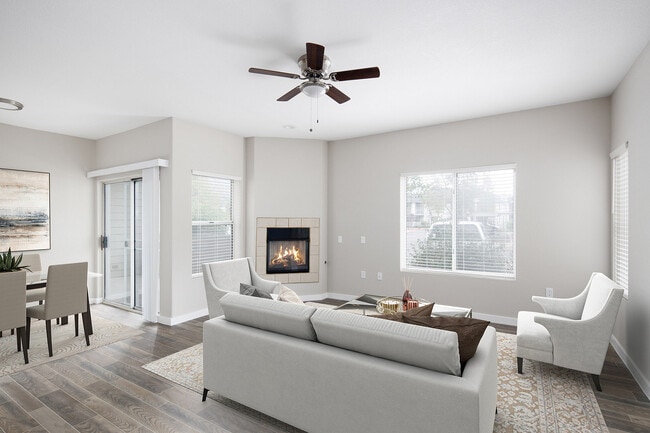 Experience the charm of this contemporary living room, perfect for relaxation and entertaining. - Timberline Place