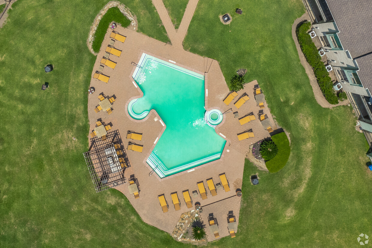 Aerial View - Pool - The Fairway at Bellevue