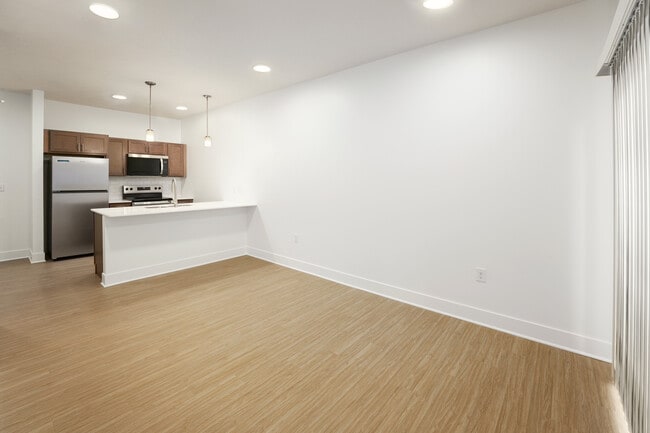 Studio Kitchen & Living Room - Blair Crossing Apartments